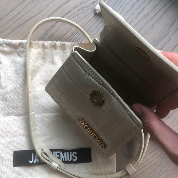 Jacquemus LE CHIQUITO in White Croc Embossed - Picture 3 of 4